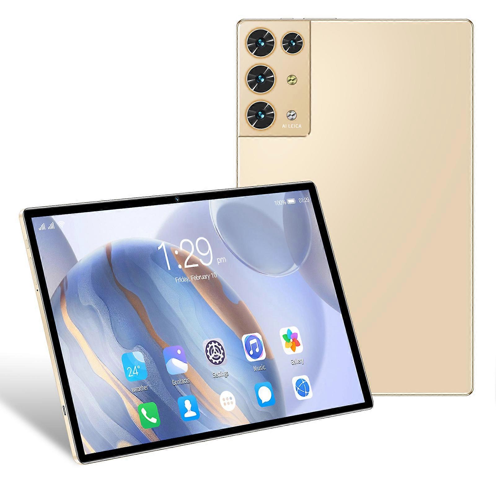 Tablet 8GB+256GB 10.1 Inch Screen 5G Calling 10-Core MTK6797 Processor 128GB Expandable Memory Large Storage Capacity High-Clear Large Screen BT5.0 7