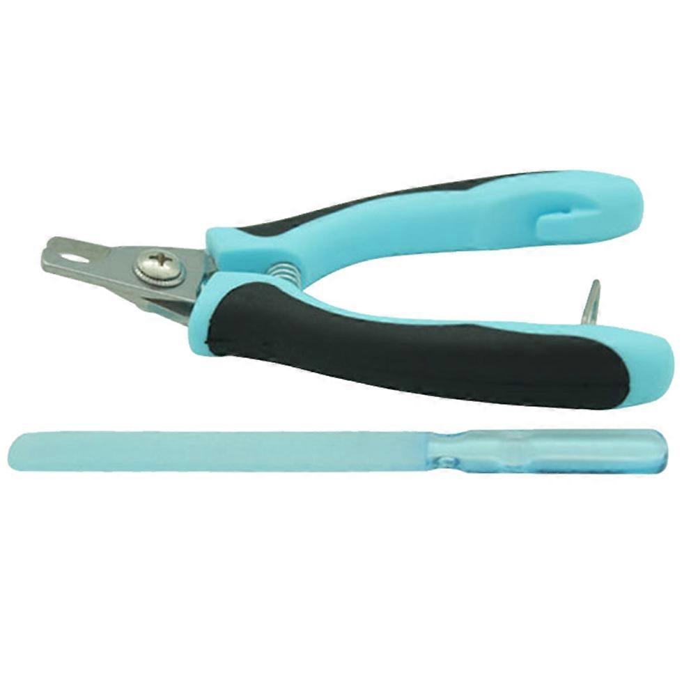 Professional Nail Kit Pet Nail Scissors Trimmer Non-Slip Handle Nail Smoothing Home Use 1Set