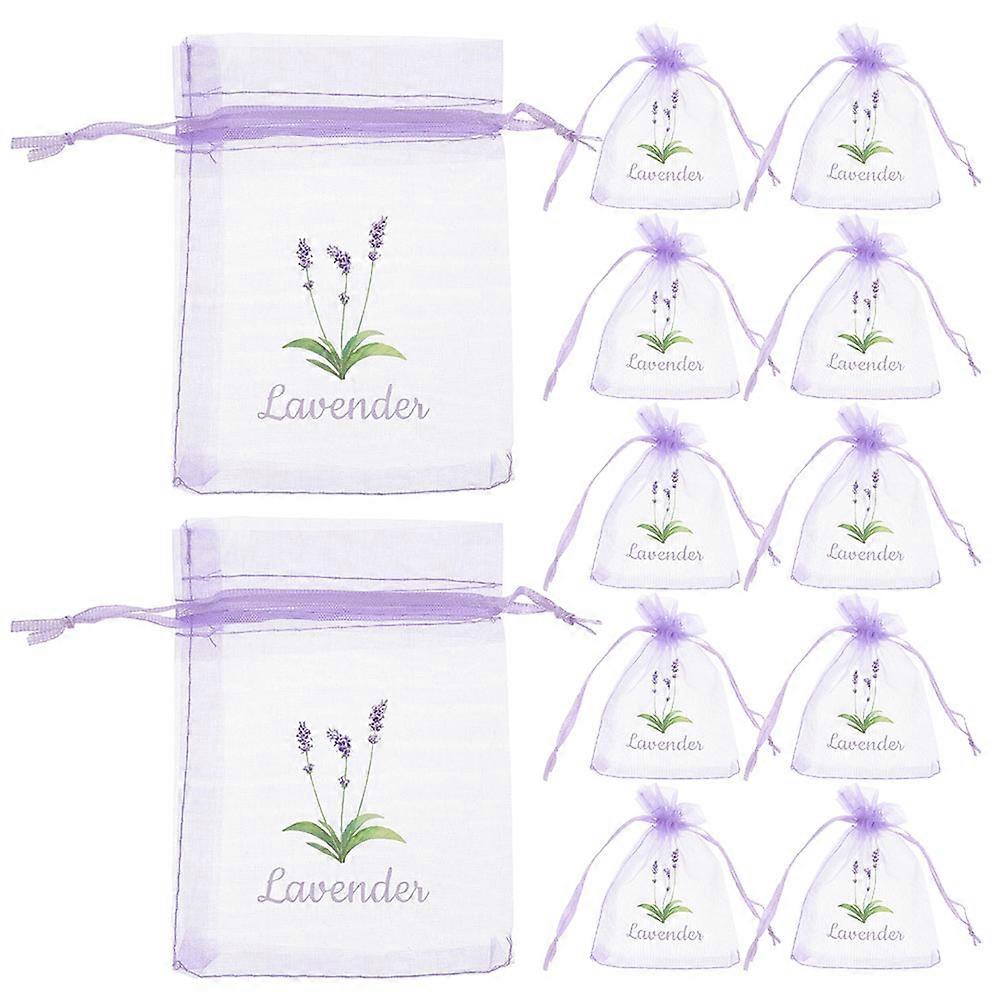 20pcs Lavender Sachet Bags with Drawstring Closure, Breathable Mesh Pouches for Wardrobe Fragrance, Spice Storage and Decorative Use