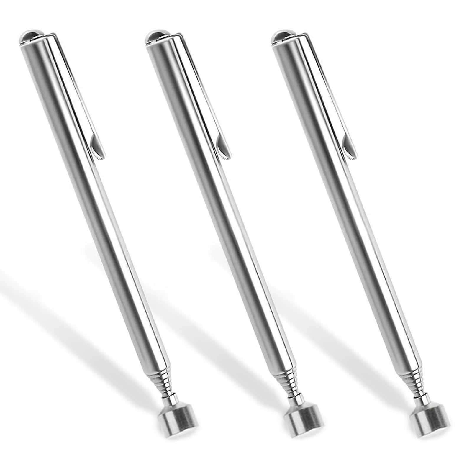Extendable Magnetic Telescopic Rod Magnet Pick-Up Tool 64 cm Length for Screws Nuts Keys Metal Parts Pack of 3
