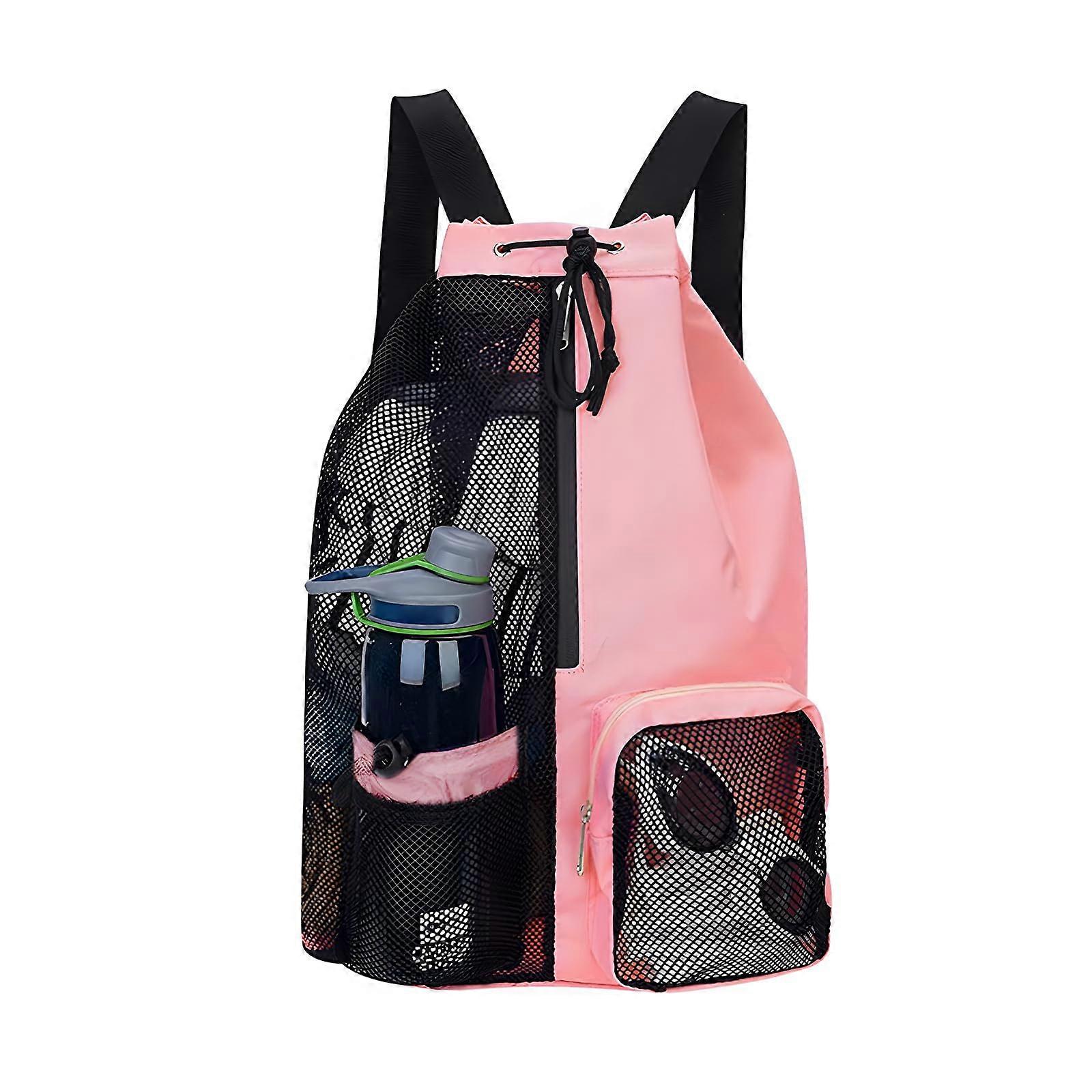 Swim Bag with Two Wet/Dry Compartments Mesh Backpack for Swimming Gear