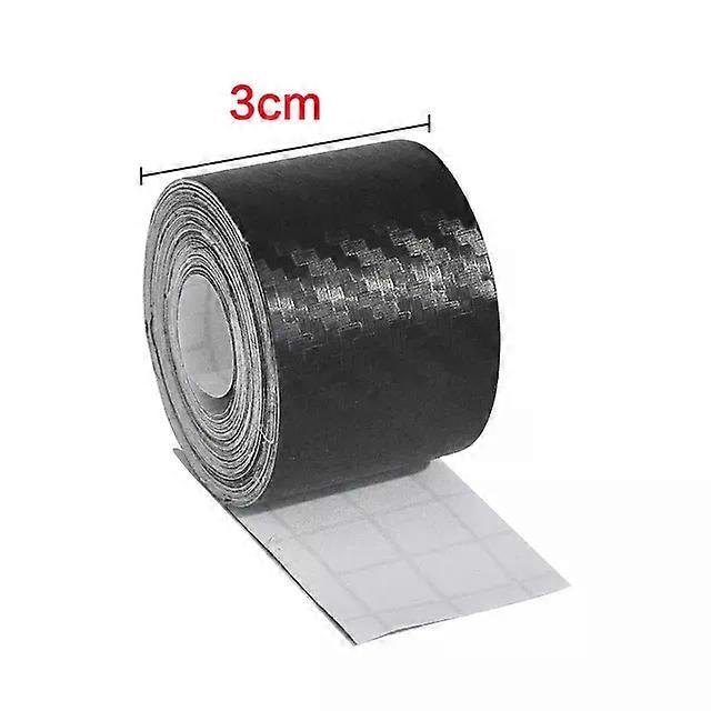 3D Carbon Fiber Car Sticker DIY Paste Protector Strip Auto Door Sill Side Mirror Anti Scratch Tape Waterproof Protection Film