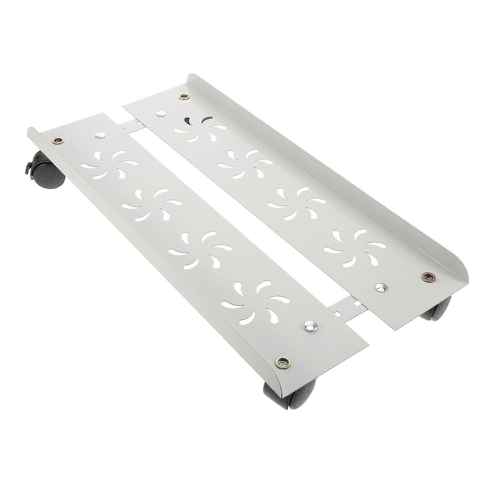 Adjustable Computer Stand Cpu Cart Movement Stability Rectangular Simple Design 1Pack