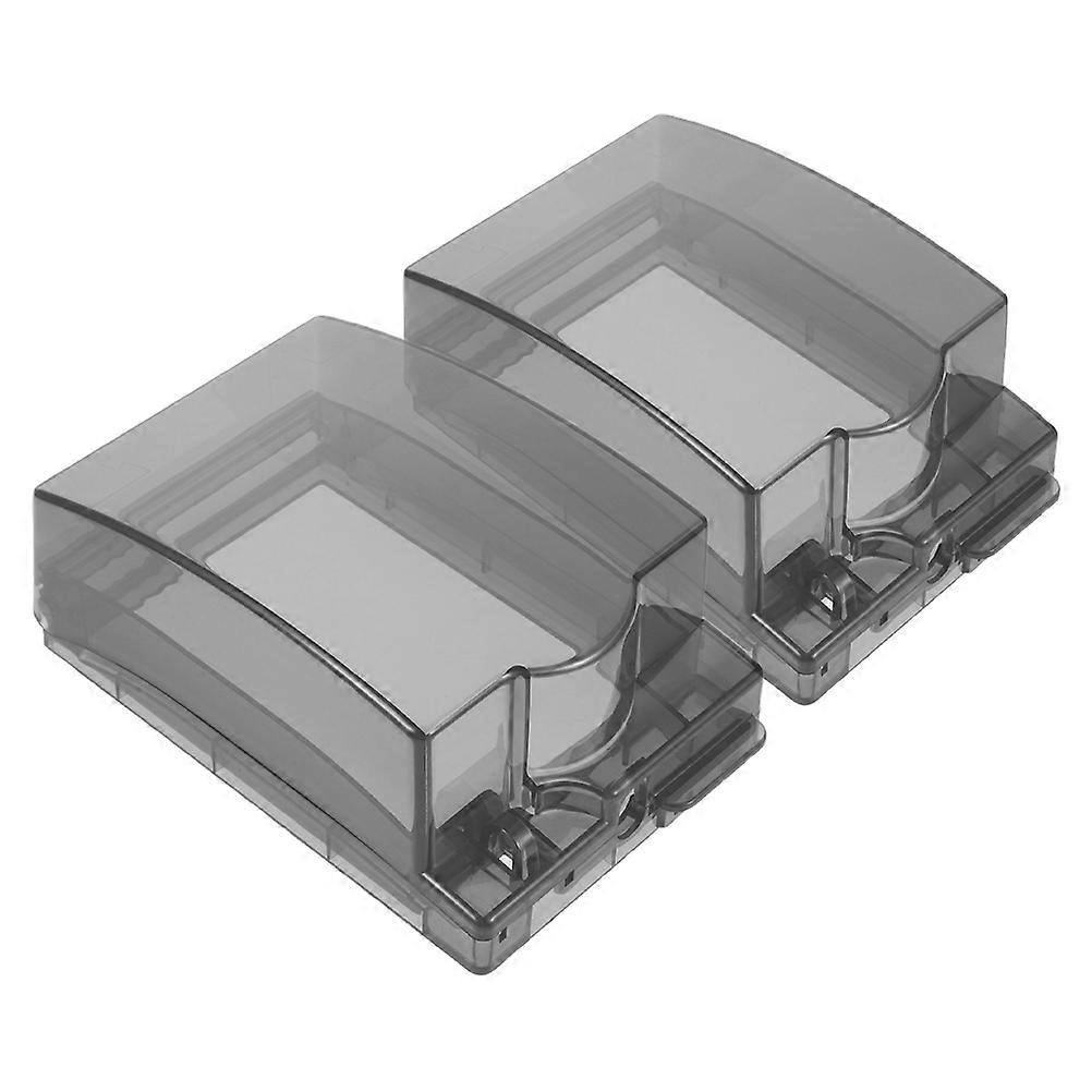 Black Weatherproof Outlet Protector Simple and Elegant Style For Wall Outlets 2Pcs