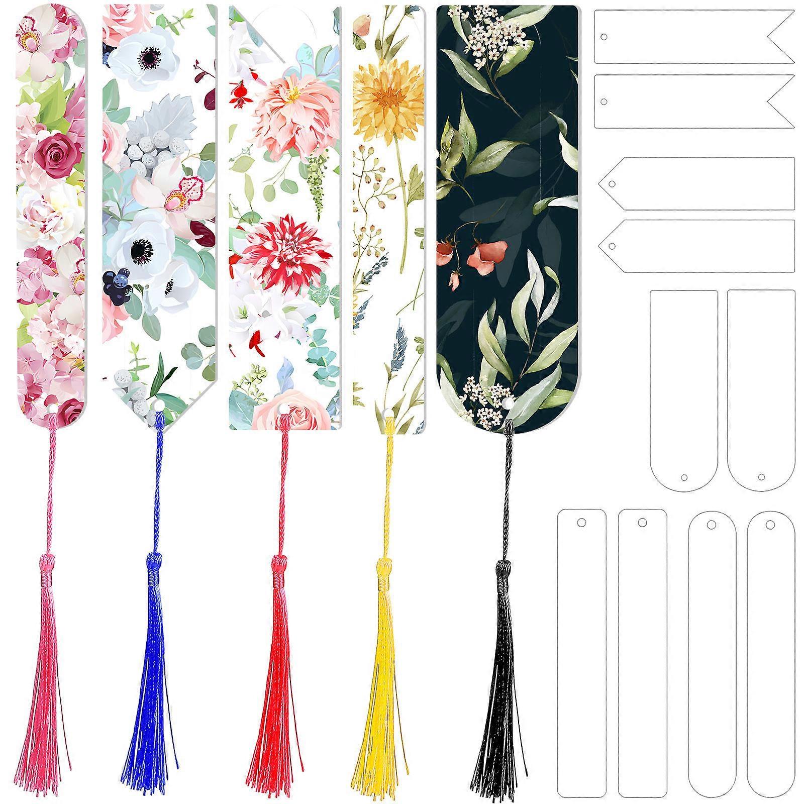 Bookmark With Tassel Rectangle Book Marking Blank Design Colleagues Assorted Color 1 Set
