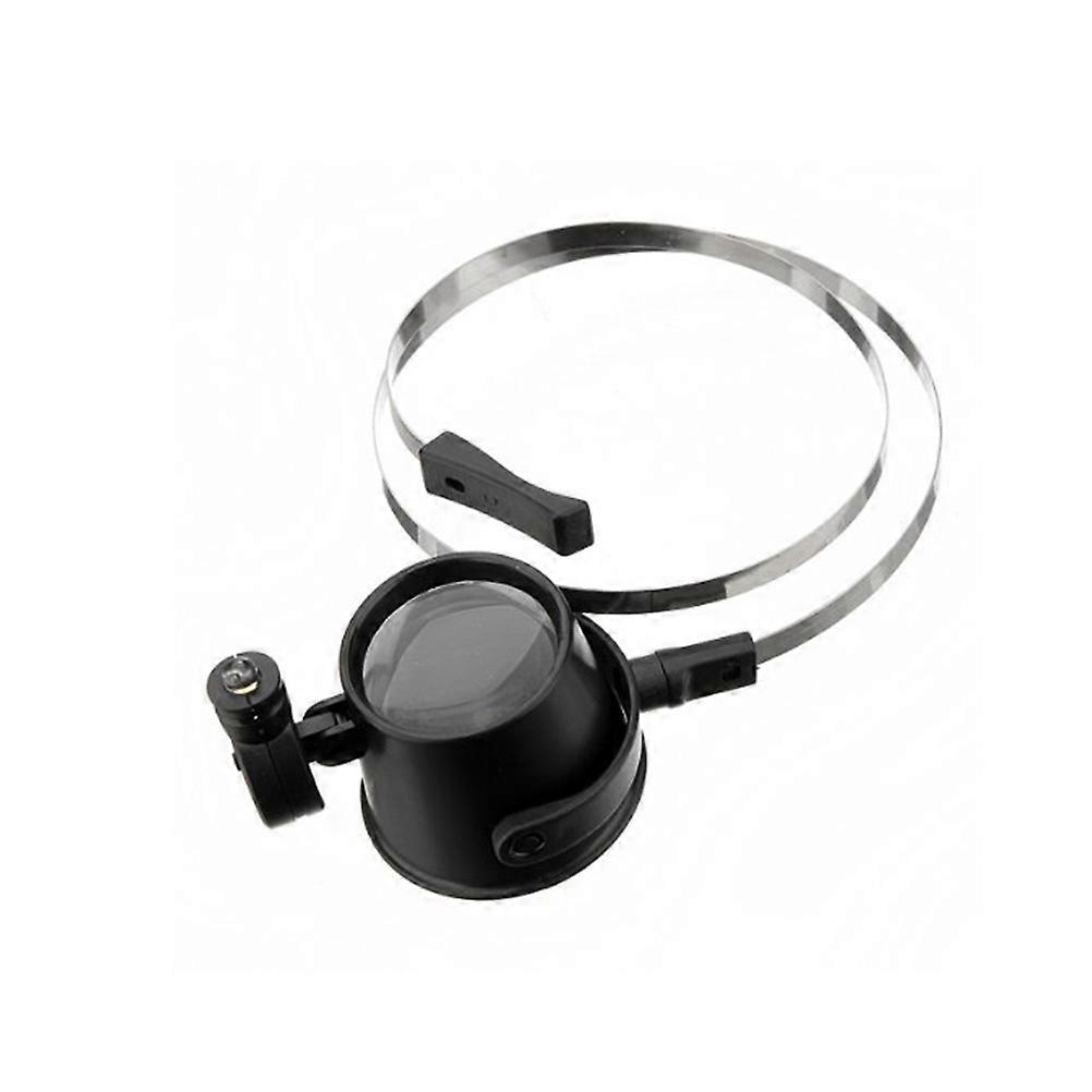 Headband Magnifier With Led Light Watchmakers Eyeglass Gardening Home Life 15X Resin Lens 1Pcs