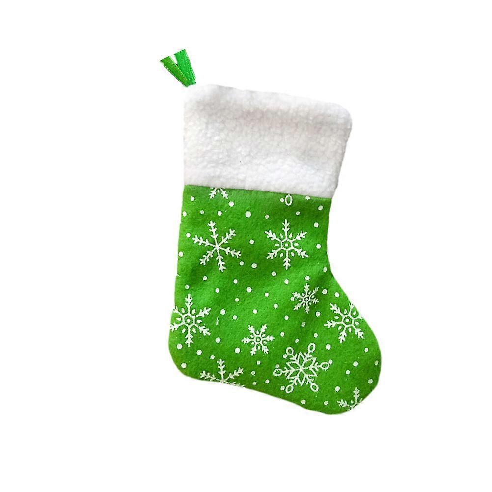 Mini Snowflake Stockings Christmas Stocking for Christmas Party Home Decoration present Storage 17 x 12 x 1 cm 1Pc