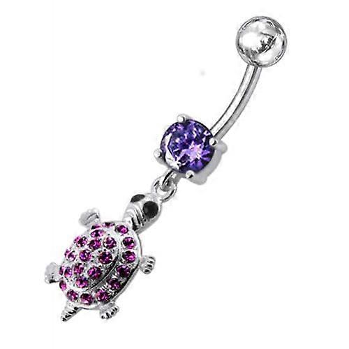 Fancy Jewelled Turtle Dangling Belly Ring