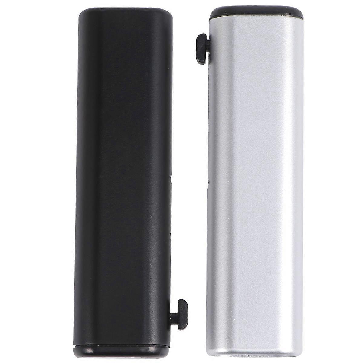 Protect Brush Head Computer Keyboard Cleaning Brush Retractable Tool Silver Black 2Pcs