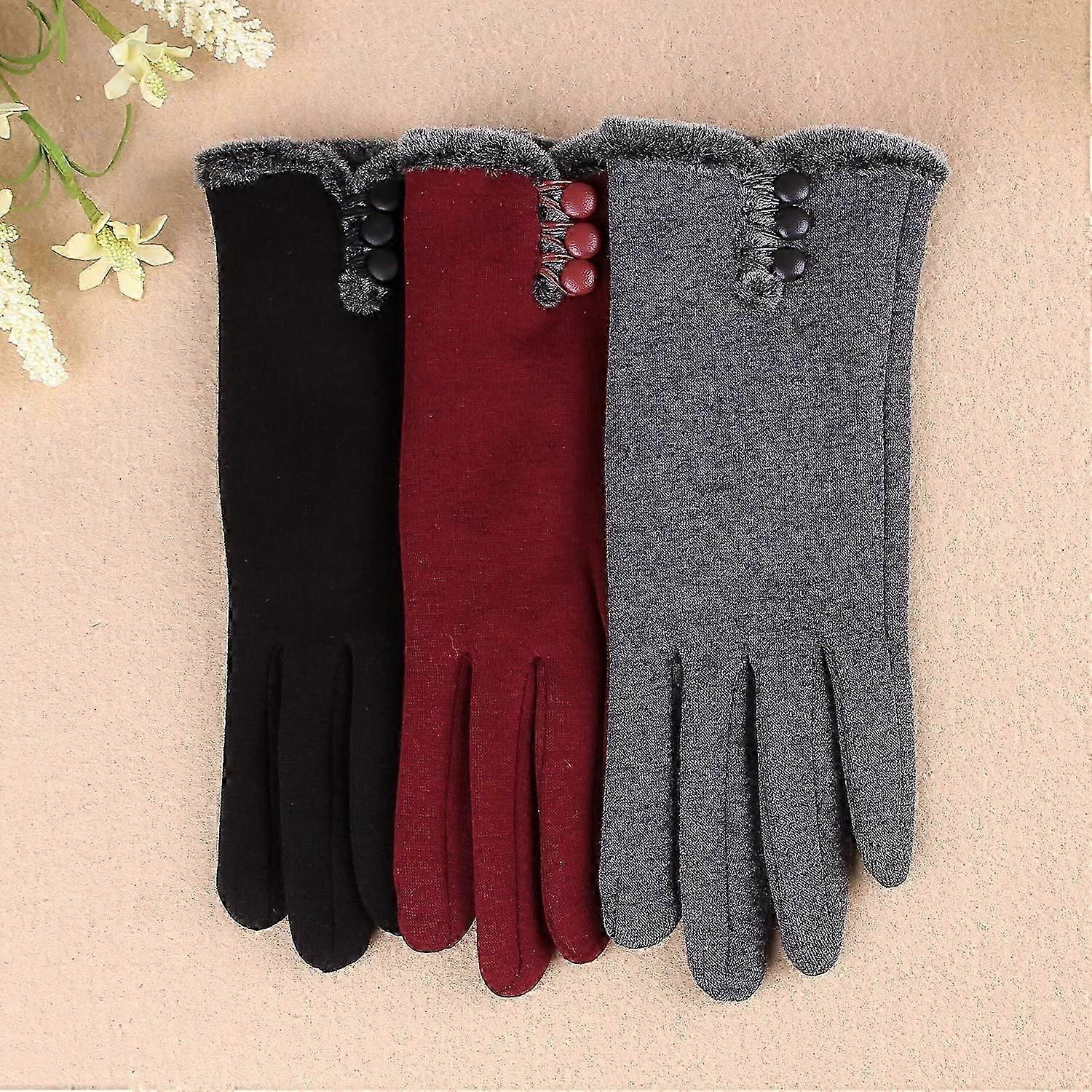 Womens Winter Gloves Warm Lined Touch Screen Driving Gloves (1 Pack)