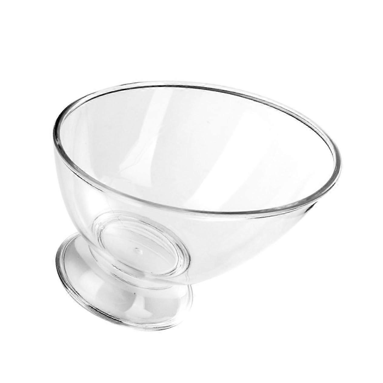 Salad Bowl with Slanted Design - Versatile Transparent Food Container for Desserts at Home, Events, and Restaurants