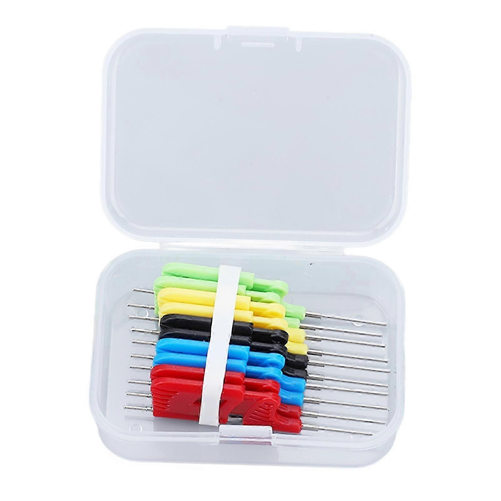 10Pcs IC Test Clip SMD Testing Hook Fine Dual Hooks Tools Set Kit for Maintenance