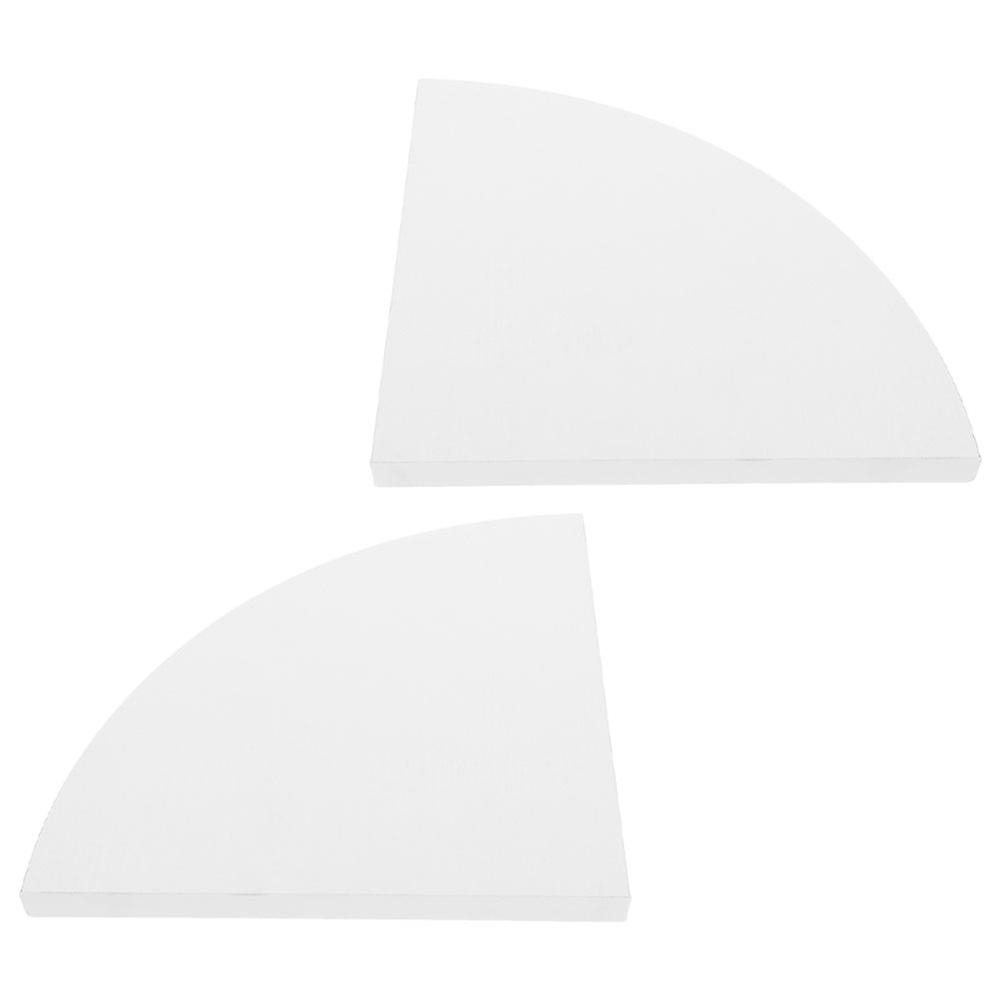 Minimalist Floating Corner Shelves Particle Board Bookshelf For Bedroom Living Room Small Spaces Storage 2Pcs
