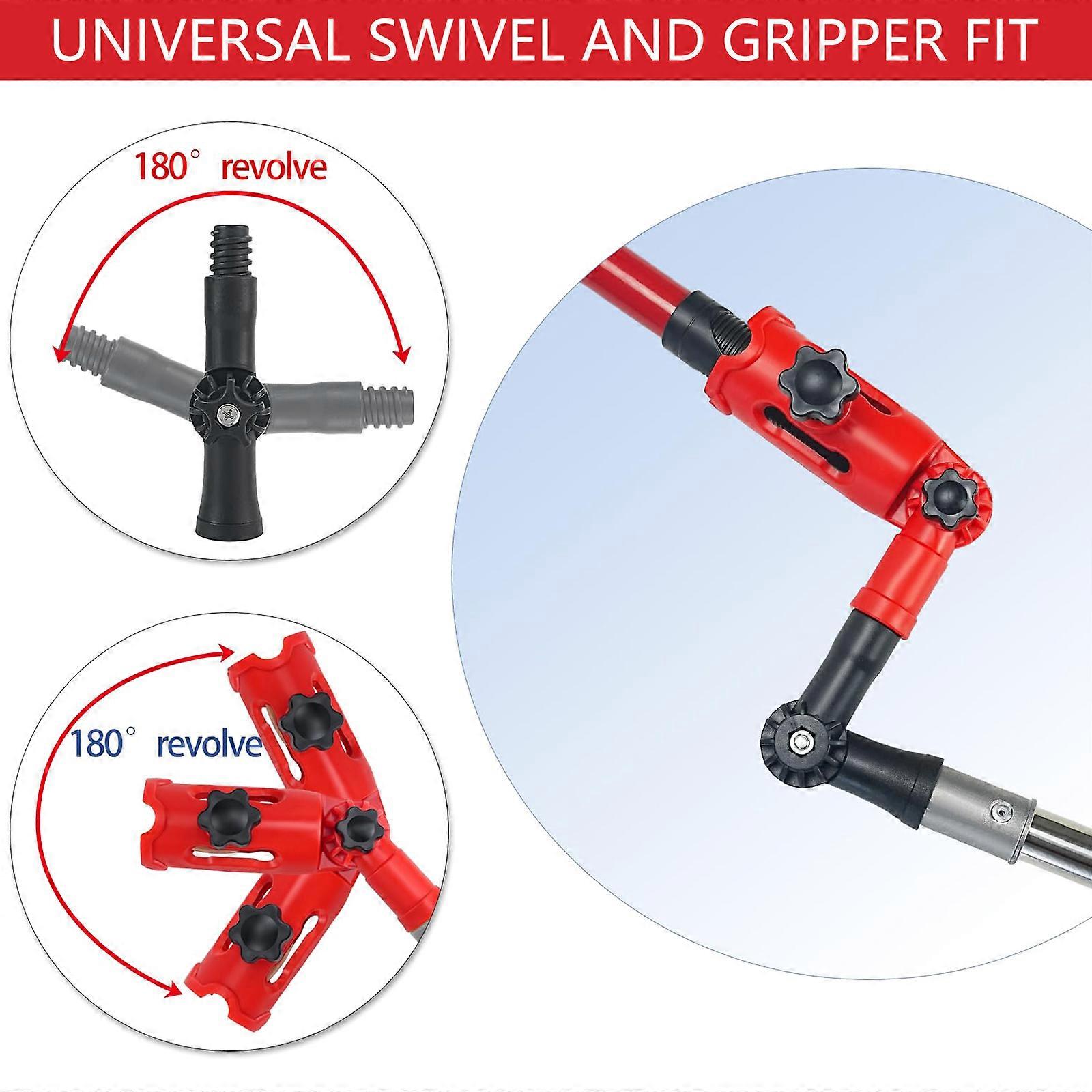 Extendable 5.57ft Gutter Cleaning Kit Rotatable Angle Adapters Universal  Compatibility Suitable For Outdoor Maintenance Multicolor