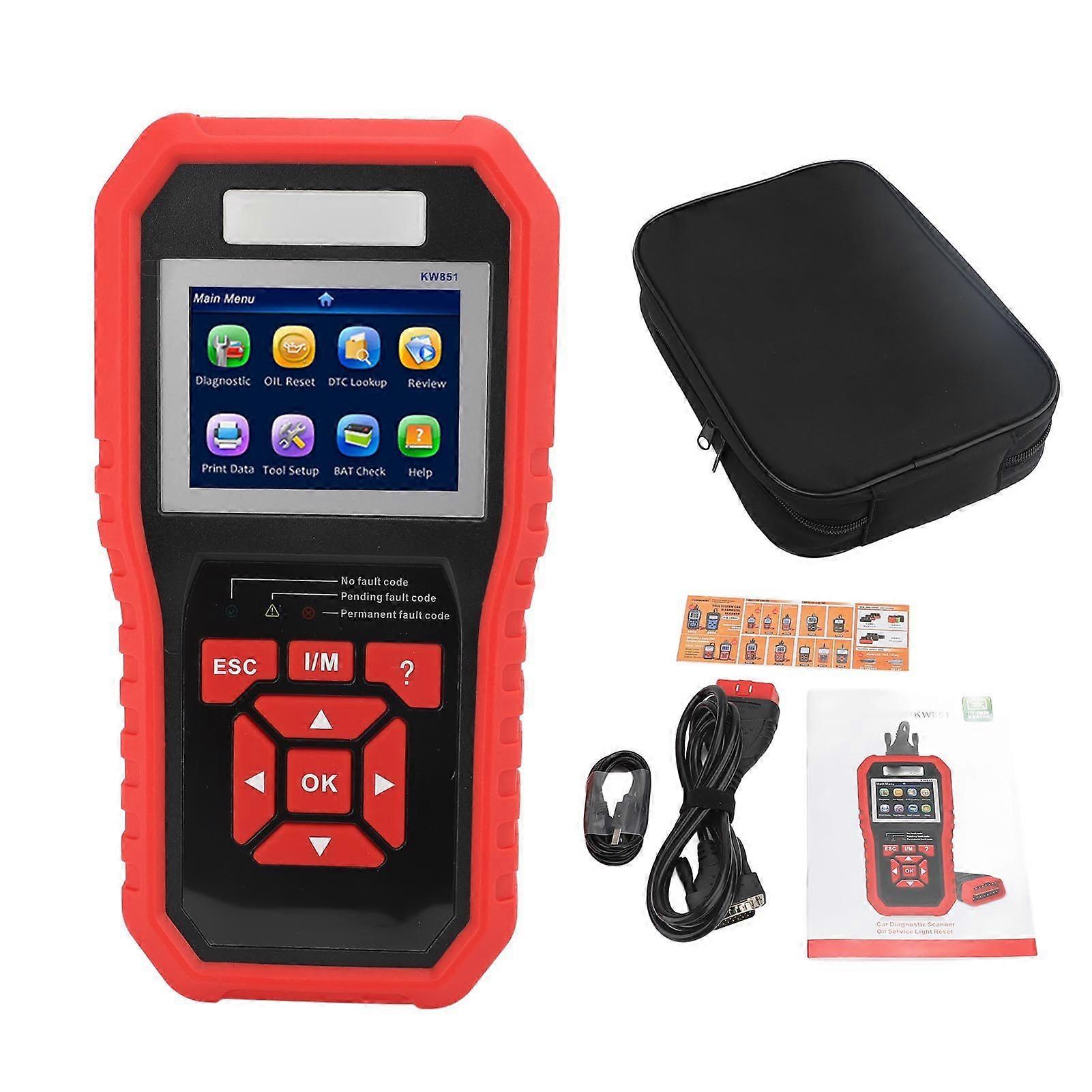 Auto OBD Scanner Motor Fault Code Reader Check Engine Light Diagnostic Scan Tool mit Service Light Reset One Click I/M für Win XP 7 8 10 MK32732