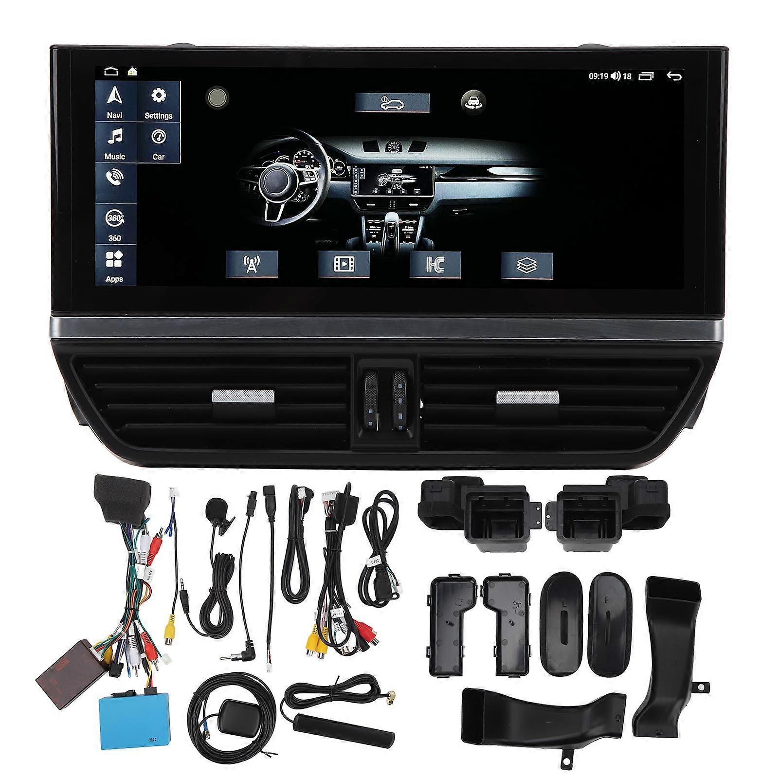 Lecteur multimédia de voiture 12,3 pouces, écran tactile HD sans fil CarPlay, navigation GPS, remplacement pour Cayenne 92A (2010 à 2015), 4+64G