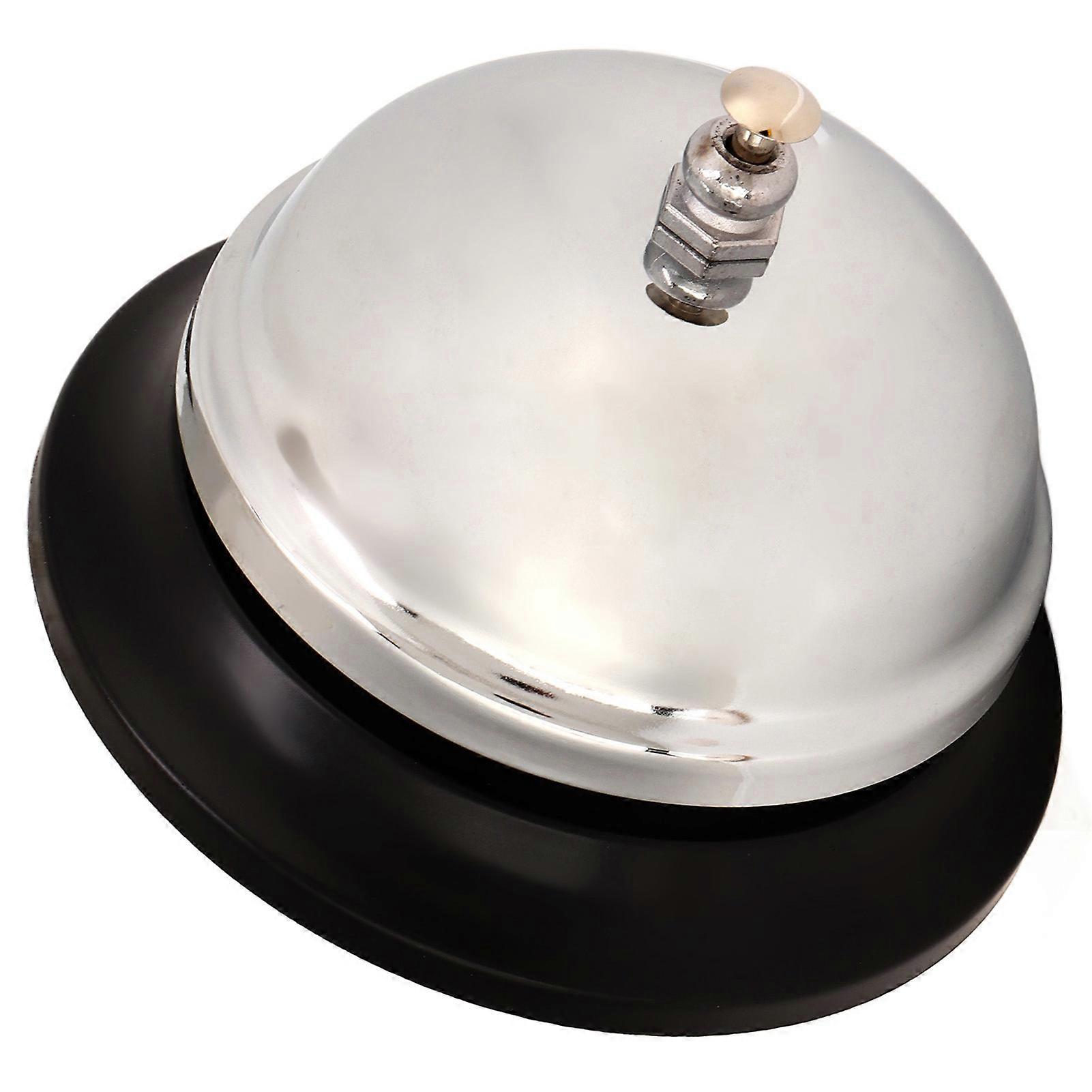 Desk Bell, Crisp Ringtones, Polished Chrome Alloy, Compact Structure, Call Bell, Kitchen Bell for Dining Room, Bar