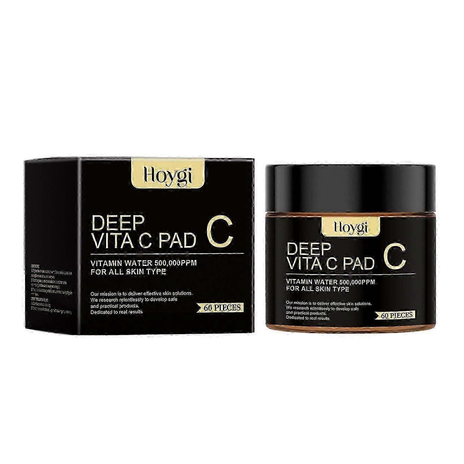 Vitamin C Facial Pads, Vita C Face Cleansing Pads & Scrub for Dark Spots, Hydrating, Skin Renewal and Exfoliating Toner
