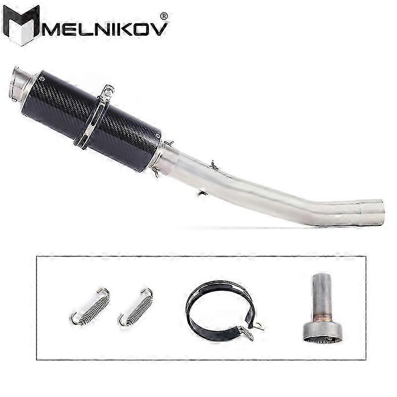 Slip On Exhaust for Compatible with a Certain Brand ZX 10R ZX10R ZX-10R NINJA 2011-2015 Motorcycle Exhaust Escape Muffler Middle Contact Pip