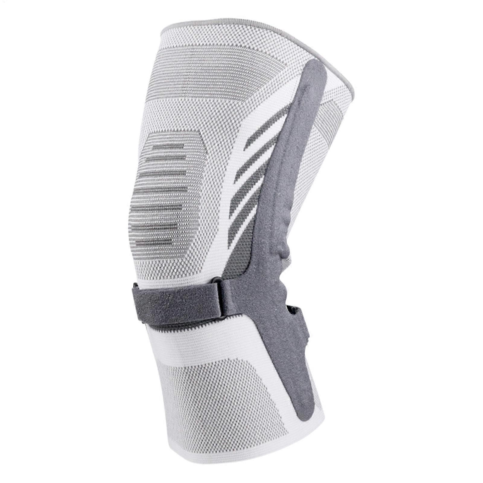 Knee Compression Sleeve for Sports, Soft Breathable Fabric, Anti-Slip Support, XL Light Gray, Ideal for Training and Recovery