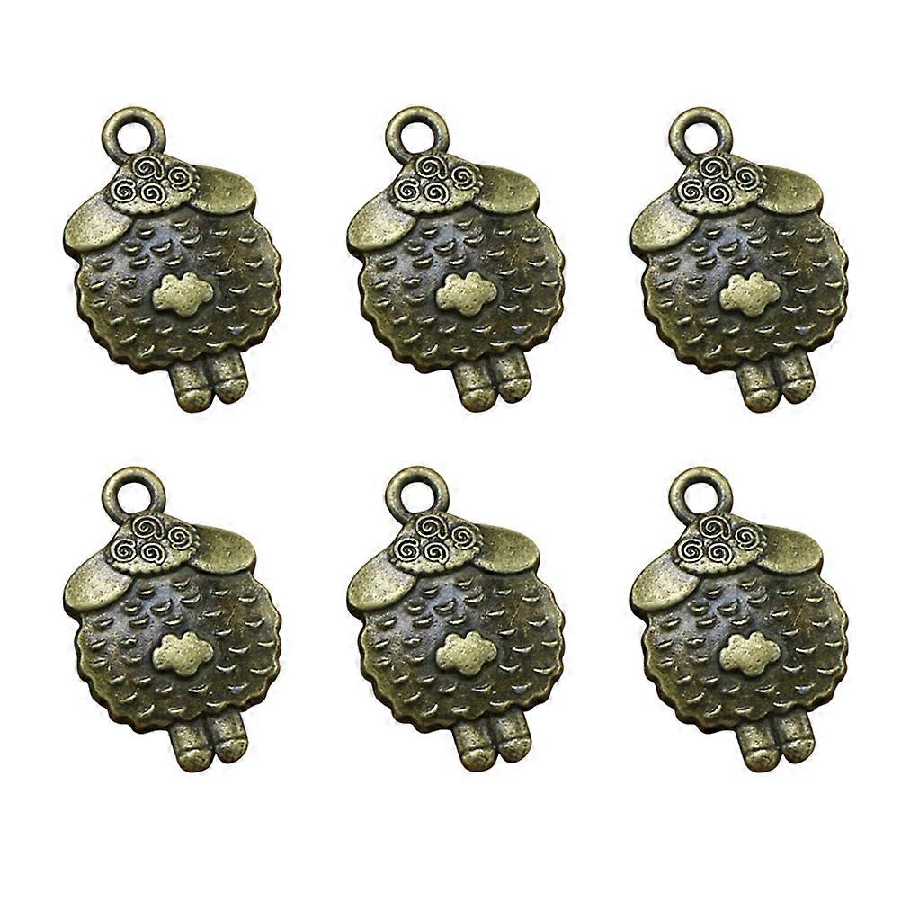 Bulk Charms tummanruskea seos lammas riipus kaulakoru ja rannekoru DIY korutarvikkeet 20kpl