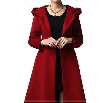 Women's Winter Single Breasted Wool Coat, Red Swing Hooded Coat, Warm Winter  Outwear, Hooded Wool Coat, Christmas Coat Cy01 | Fruugo UK