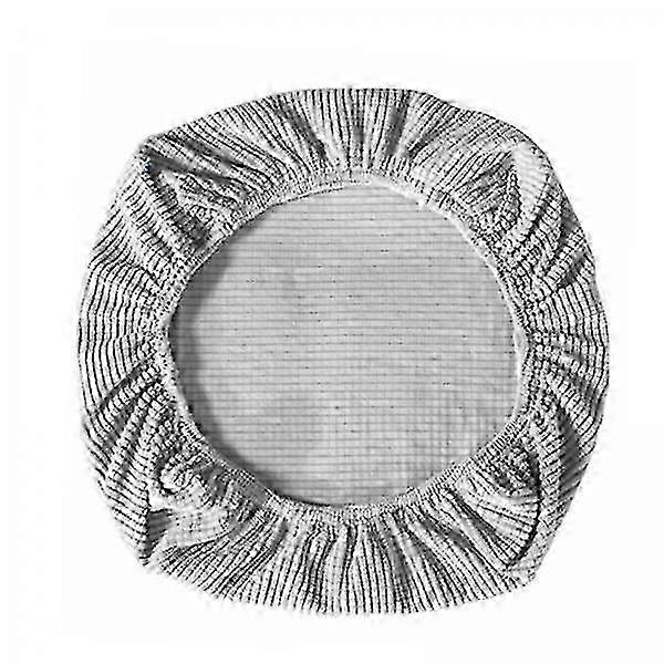 2x Stretchable Office Chair Seat Covers Silver Grey