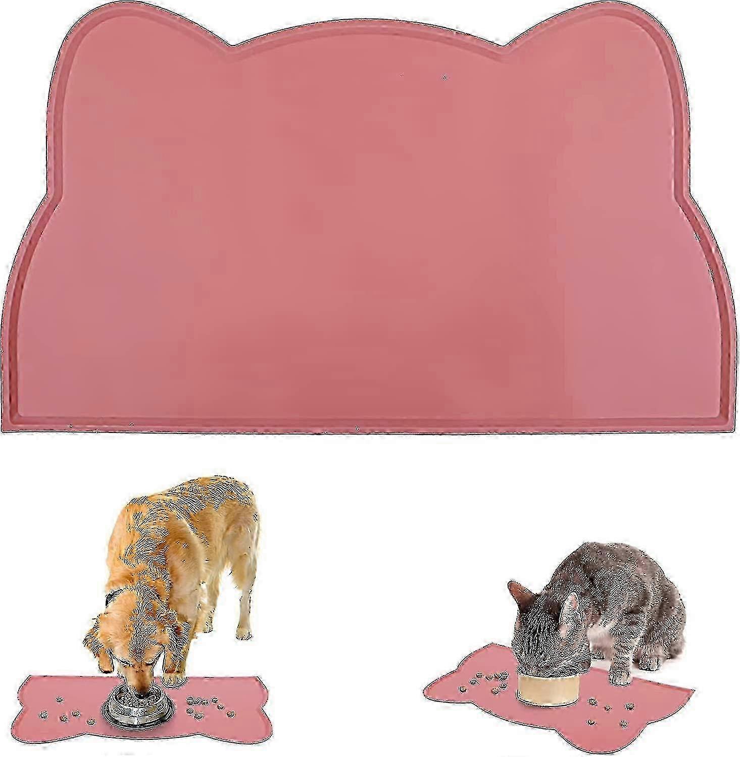 מחצלת מזון לחיות מחמד עמידה למים מסיליקון, מחצלת האכלה חסינה להחלקה למזון ומים, קלה לניקוי