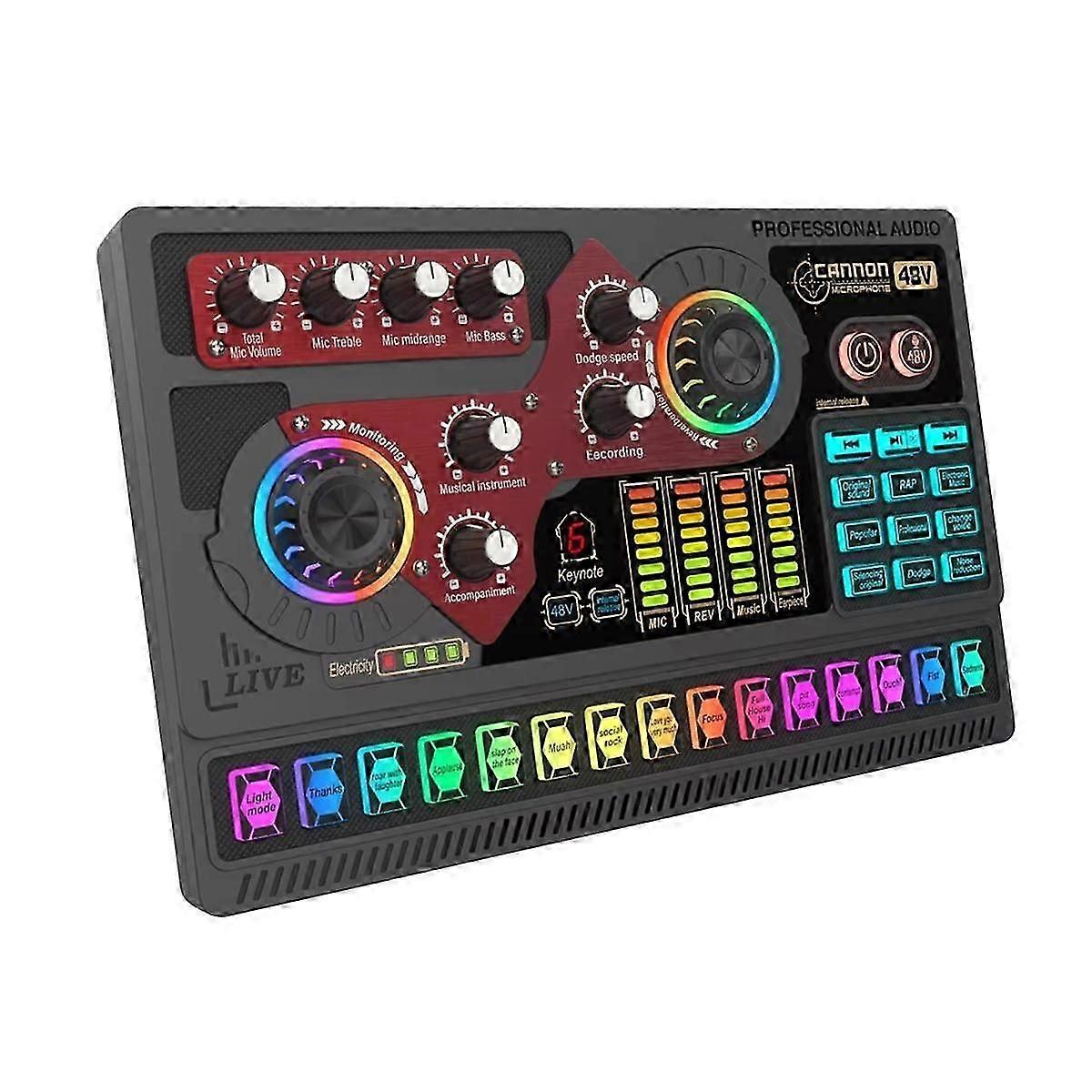 Podcast Equipment Bundle, X5 Audio Interface with Mixer, Sound Board Voice Changer for Streaming & Gaming