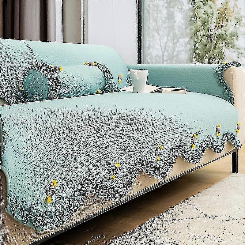 Solid Color Sofa Cover Simple Modern Four Seasons Universal Couch Slipcover Decor Non-slip Back Towel