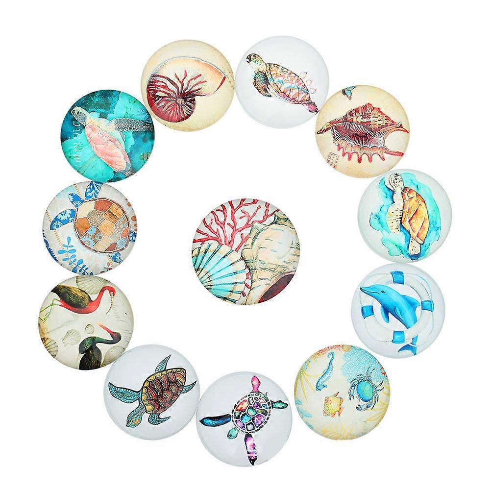 a polished and professional product description based on your input:
**20pcs Organism Pattern Glass Patches – Mixed Colors – DIY Jewelry Making &