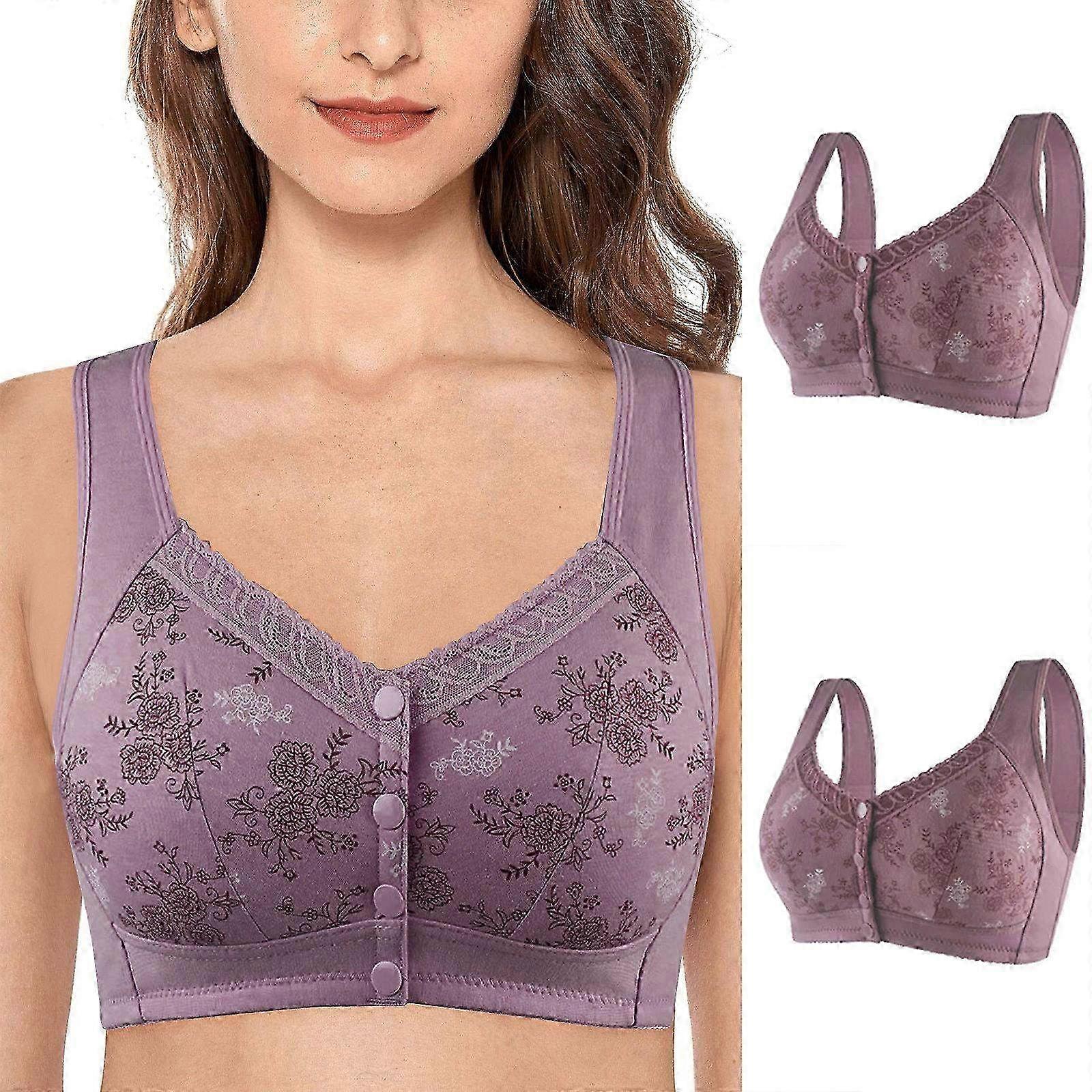 Breathable Comfortable Women's Large Size Pull Correction Bra Without Steel Ring Wide Shoulder Vest Style Supportive Soft Wireless