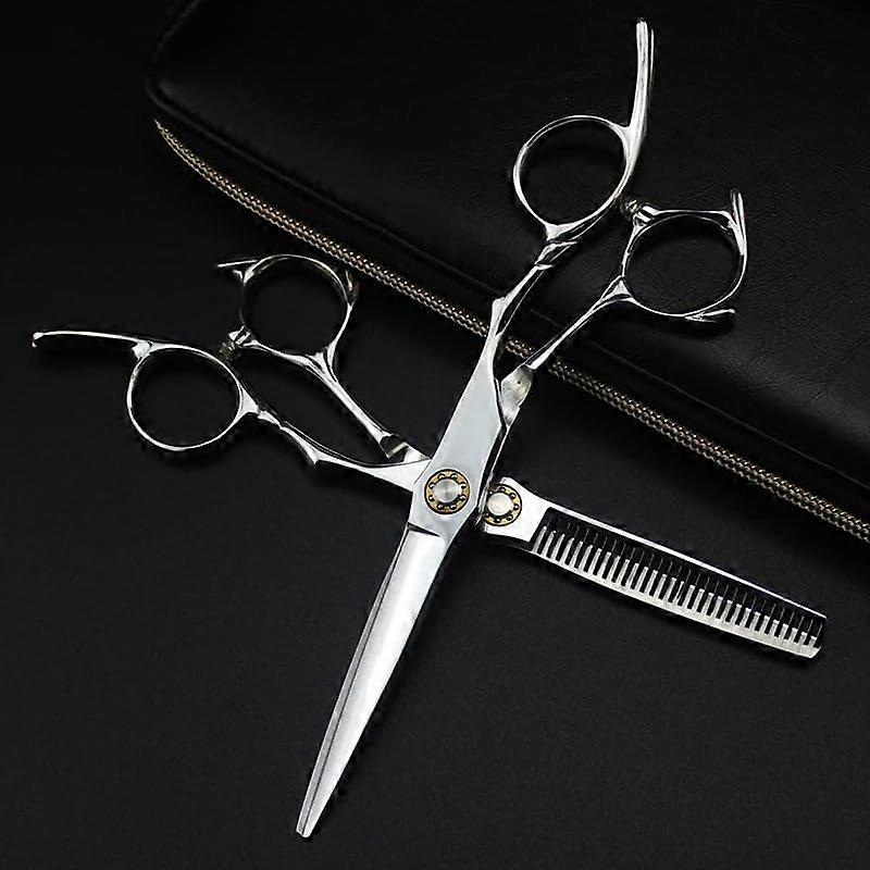 Hair Cutting Scissors 6 Inch Professional Japanese 440C Shears for Hair Thinning and Salon Use Friseur Scissors Set