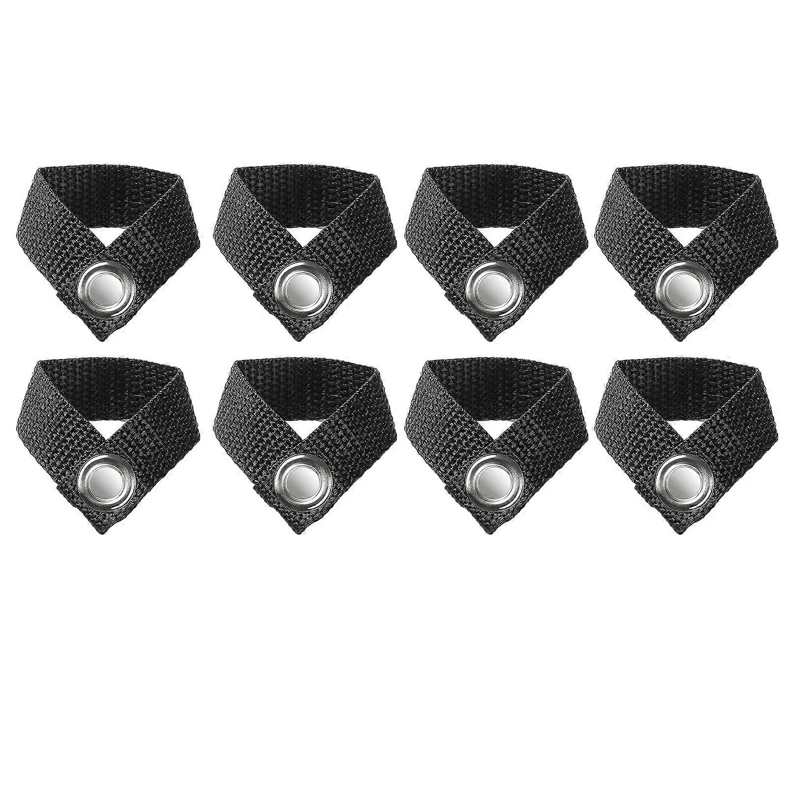 Tent Pole Clips 8-Pack, Strap Buckles For Tarps And Awnings, Camping Tent Rod Fixators, Compatible With Most Poles