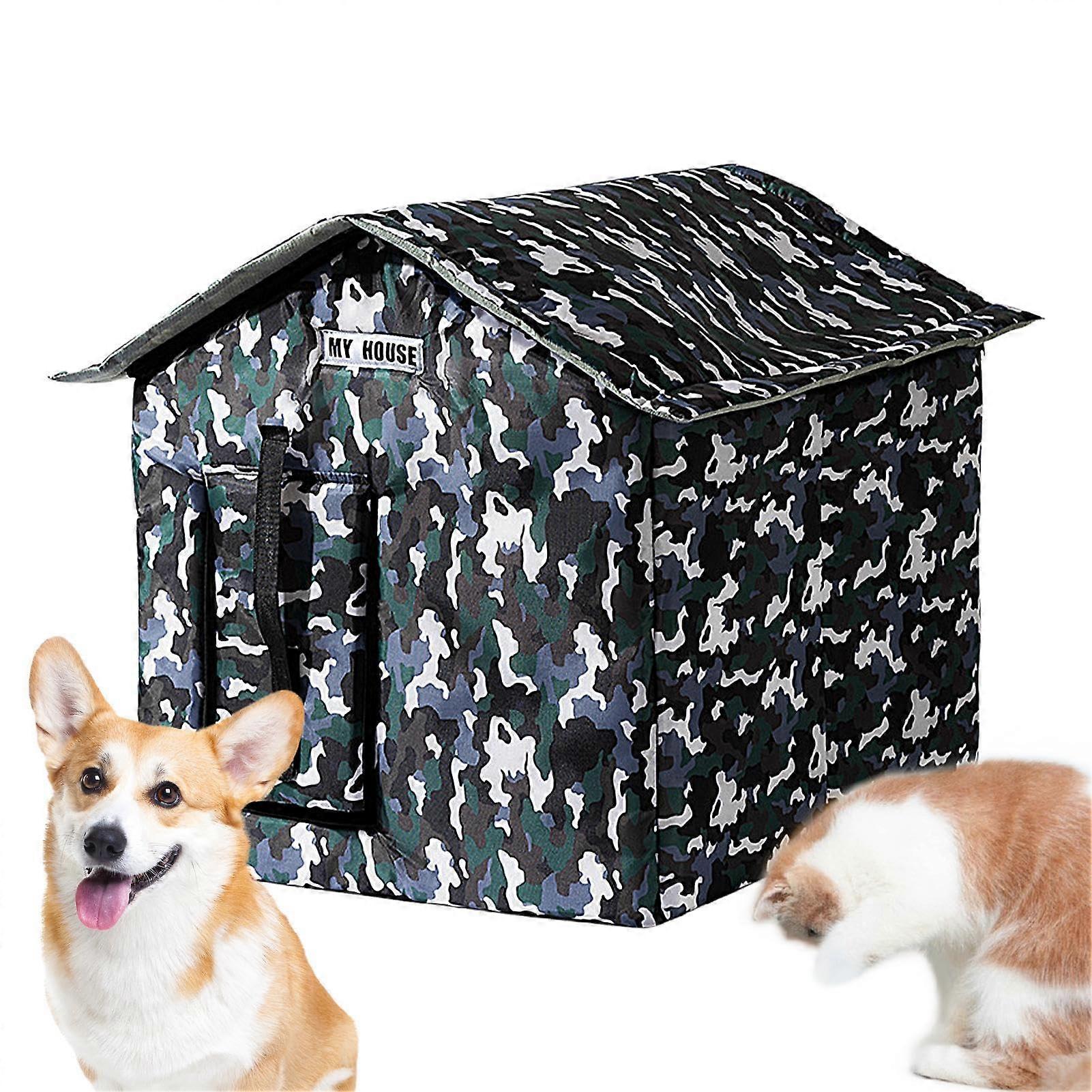 Weatherproof Cat Shelter, Detachable Cat Bed, Comfortable and Breathable for Indoor and Outdoor