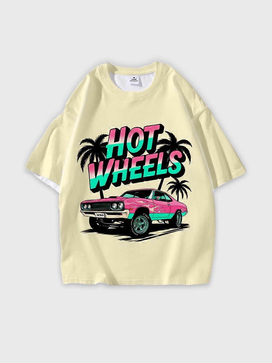 T-shirt round neck Pattern loose short sleeve JW3005