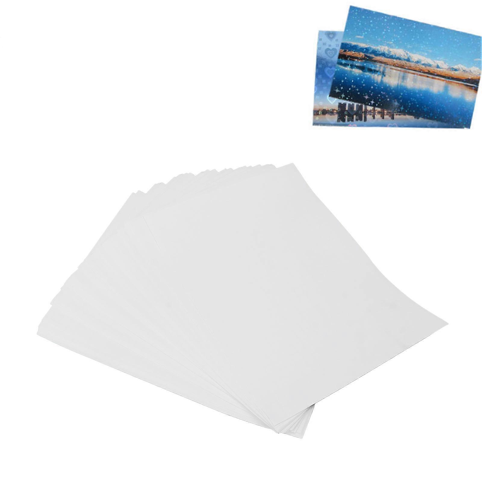 50pcs A4 Laminate Sheets Exquisite Cuttable Self Adhesive Waterproof Laminating Pouches 30x21.4cm Quicksand Star