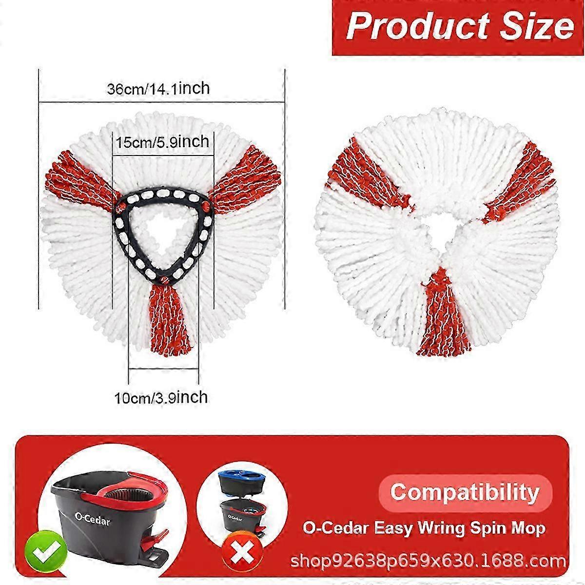 2pcs mop accessories - new red triangular cotton yarn