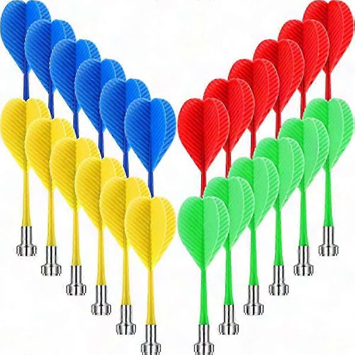 24 Pcs Magnetic Darts Safe Plastic Target Game Toy Set