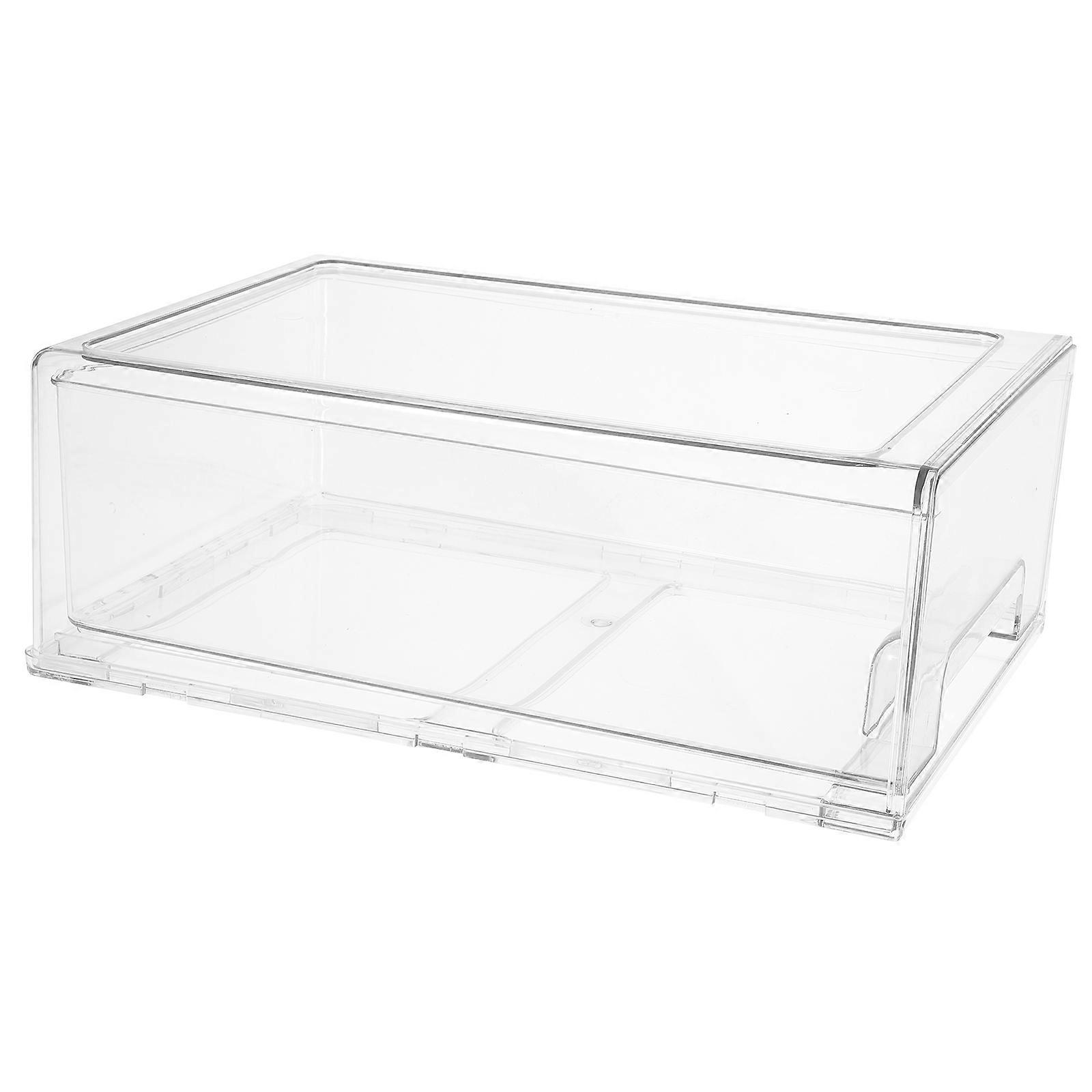 Plastic Desktop Drawer Organizer For Stationery Storage Transparent Rectangular Easy Access 1Pcs