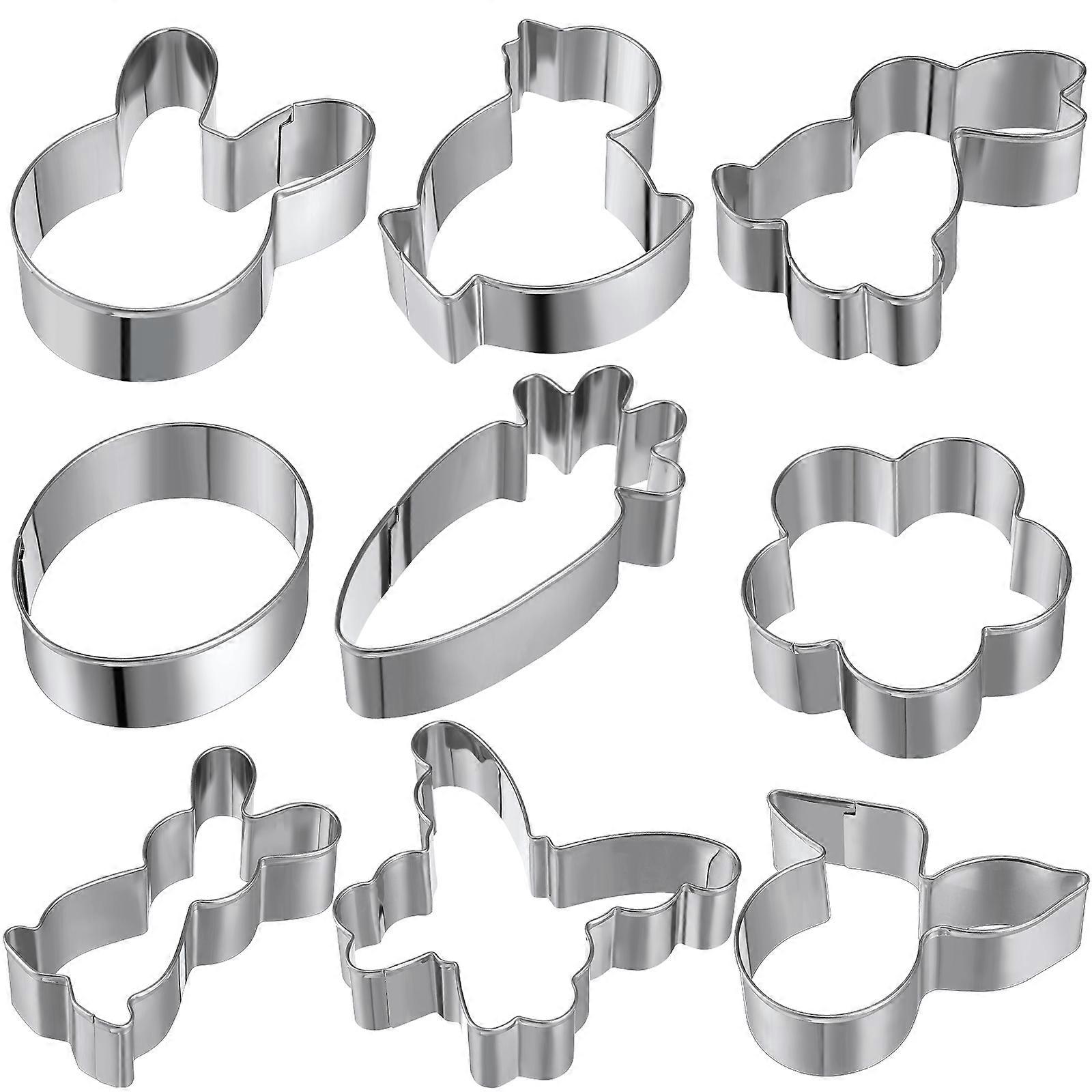 Festival Biscuit Mold Various Shapes Easy Cleaning And Storage For Christmas And Easter 9 Pieces