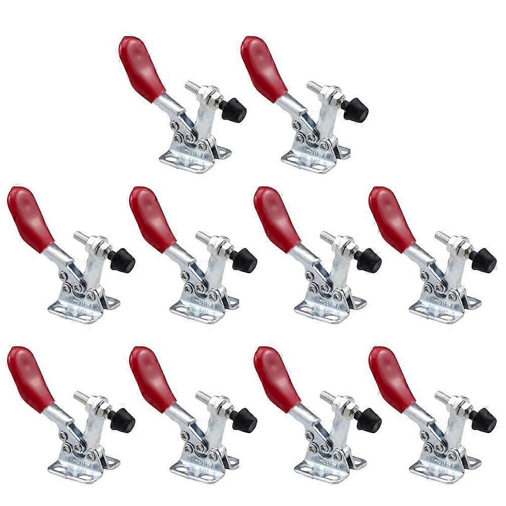 Red Toggle Clamp 201A 27 kg Quick Tension Tool Horizontal Clamps Hand Heavy Load Tool Accessories Pack of 10 Ref: 4364