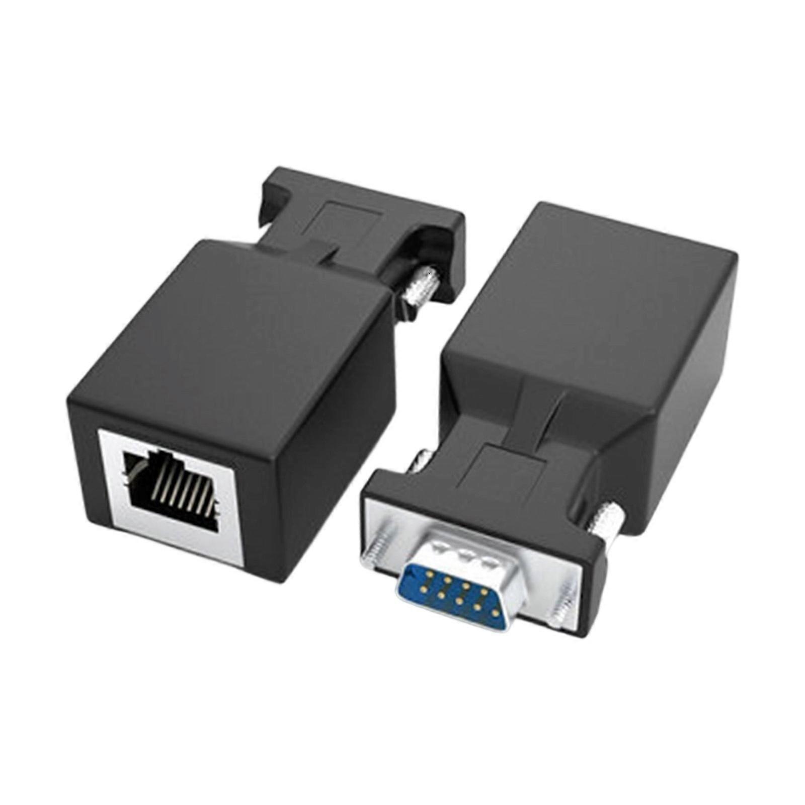 Industrial 9 to RJ45 Converters RS232 to RJ45 Ethernet Converters for Precise Machines and POS Equipment Pvc Housing Multicolor