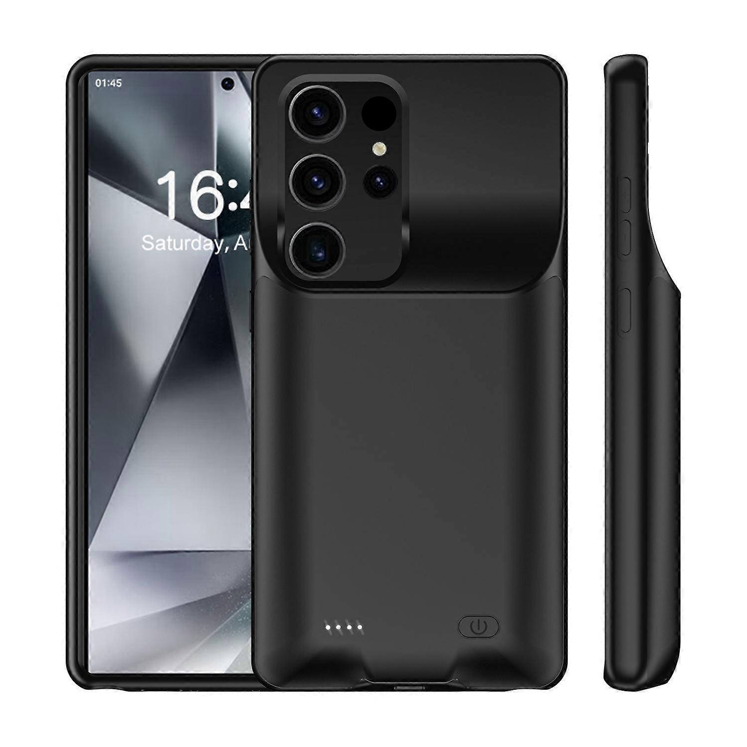 C28 10000mAh パワーバンク Samsung Galaxy S24 Ultra 用 フルプロテクション TPU ソフト充電ケース