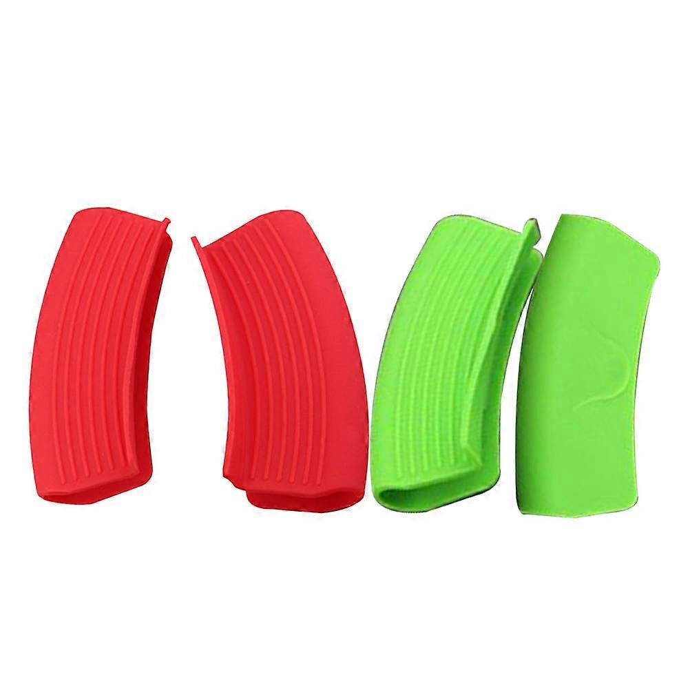 Silicone Heat Resistant Scald Plate Clips for Pot Handles – Non Slip, Secure Grip for Woks, Saucepans, and Frying Pans – 4pcs Set
