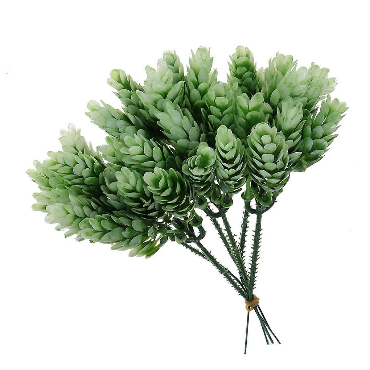Faux Greenery Stems Mini Artificial Pineapple Branch Like Shape Tropical Style 1Pack