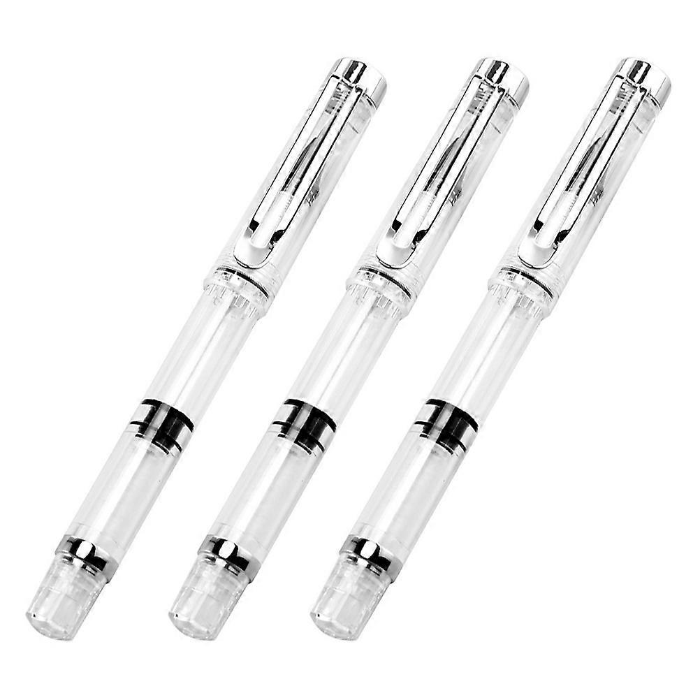 Refillable Ink Brush Pens Calligraphy Pens Daily Use Cylindrical 3Pcs