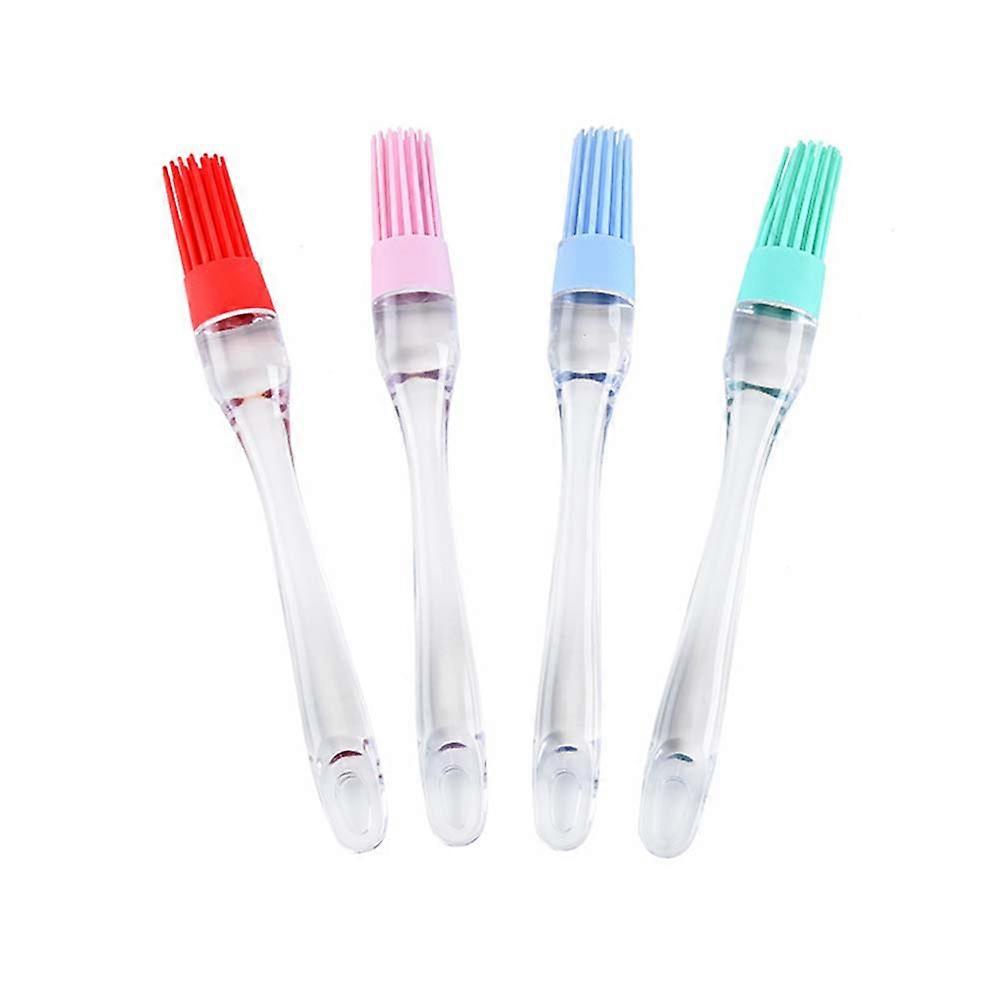 Bakeware Brush High Temperature Resistant Cylindrical Handle Kitchen Baking 4Pcs