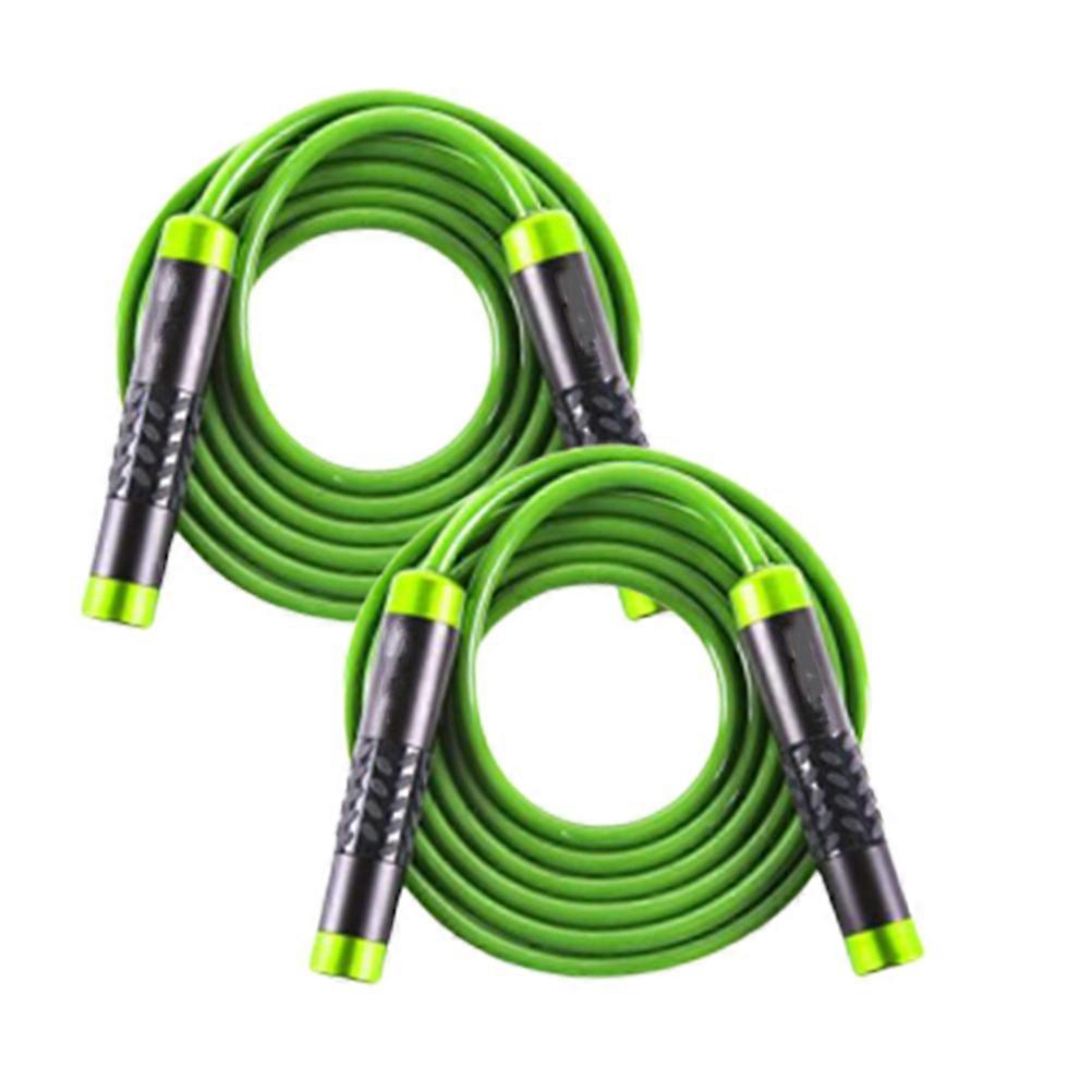 Weighted Jumping Rope Ball-Bearing System Aluminum Alloy Handle For Outdoor Exercise Green 300*4cm Cardio Exercise 1Pack
