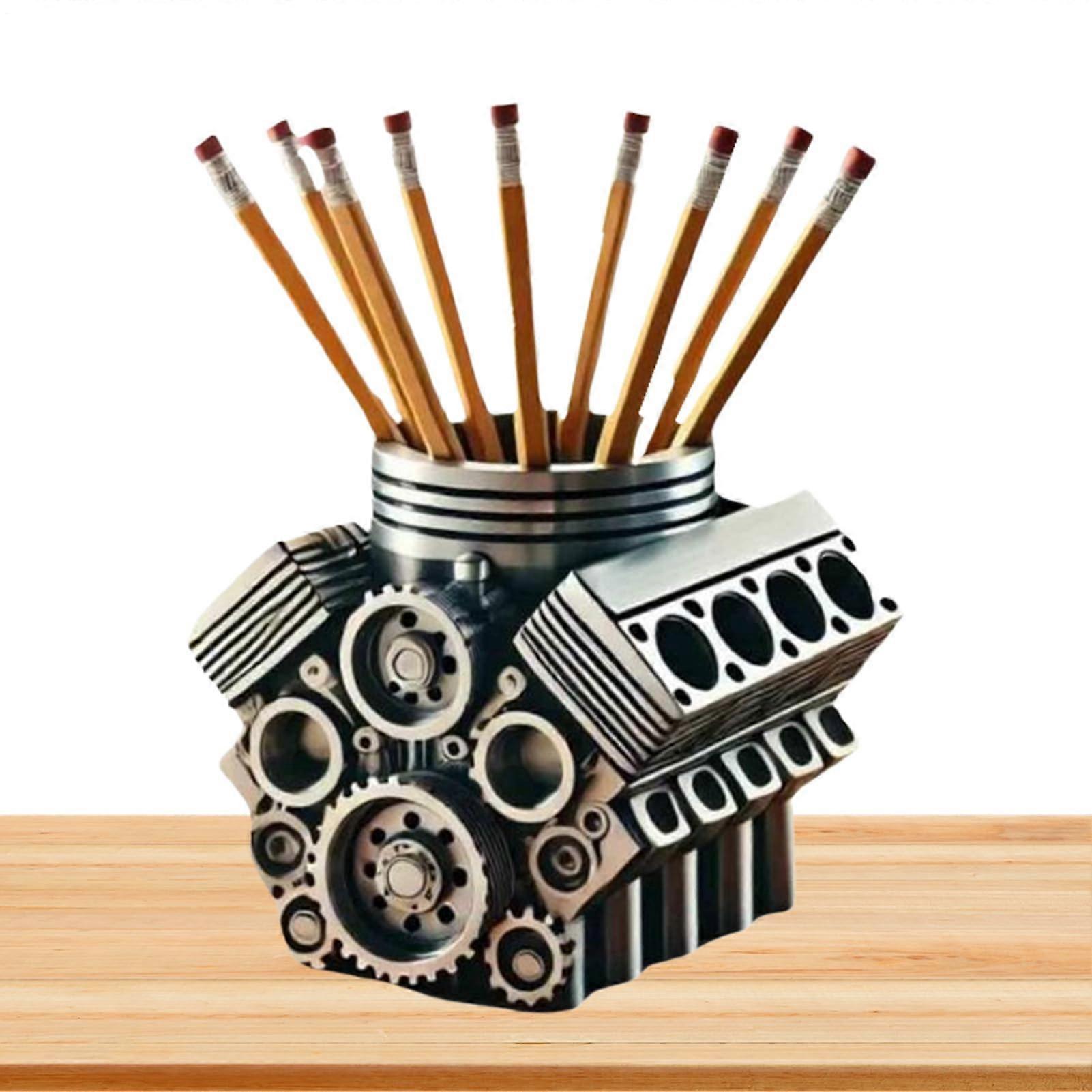 Engine Desk Organiser Engine Model Pencil Holder, Portable Desktop Organizer, Size 4.72 X 4.53 X 3.94 Inches